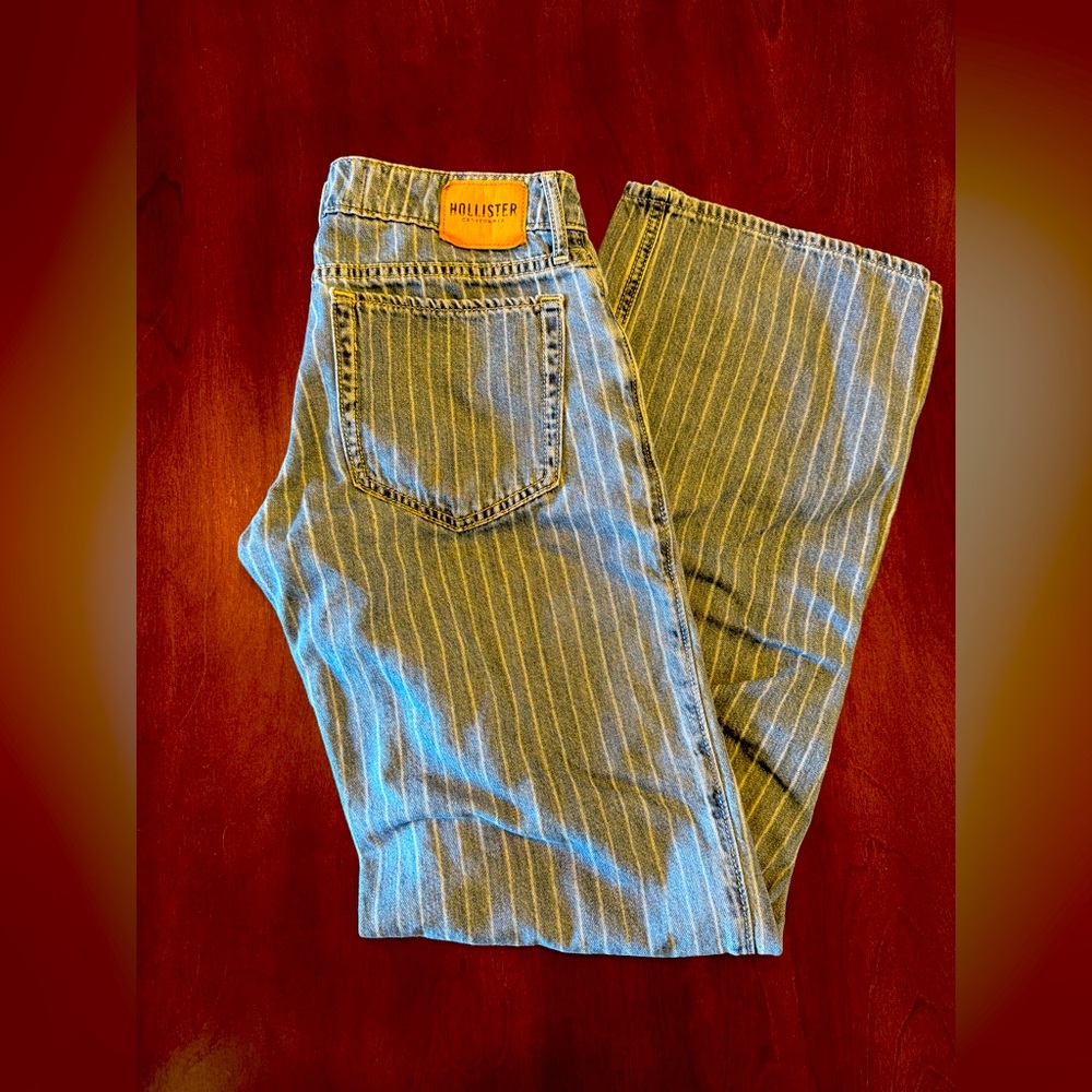 Hollister Women’s Striped Blue Jeans